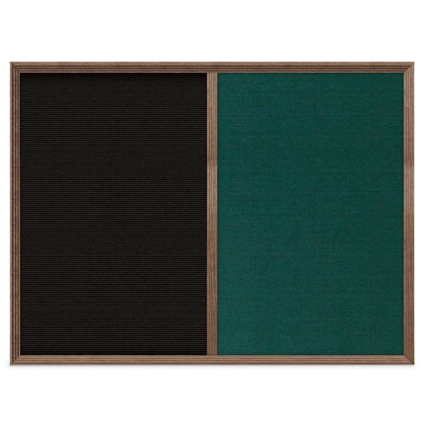 Enclosed Corkboard, 1 Door, 60"x36", 4" Fra, UV3424-SATIN-RUBBER